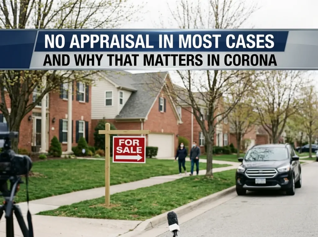 No Appraisal in Most Cases and Why That Matters in Corona