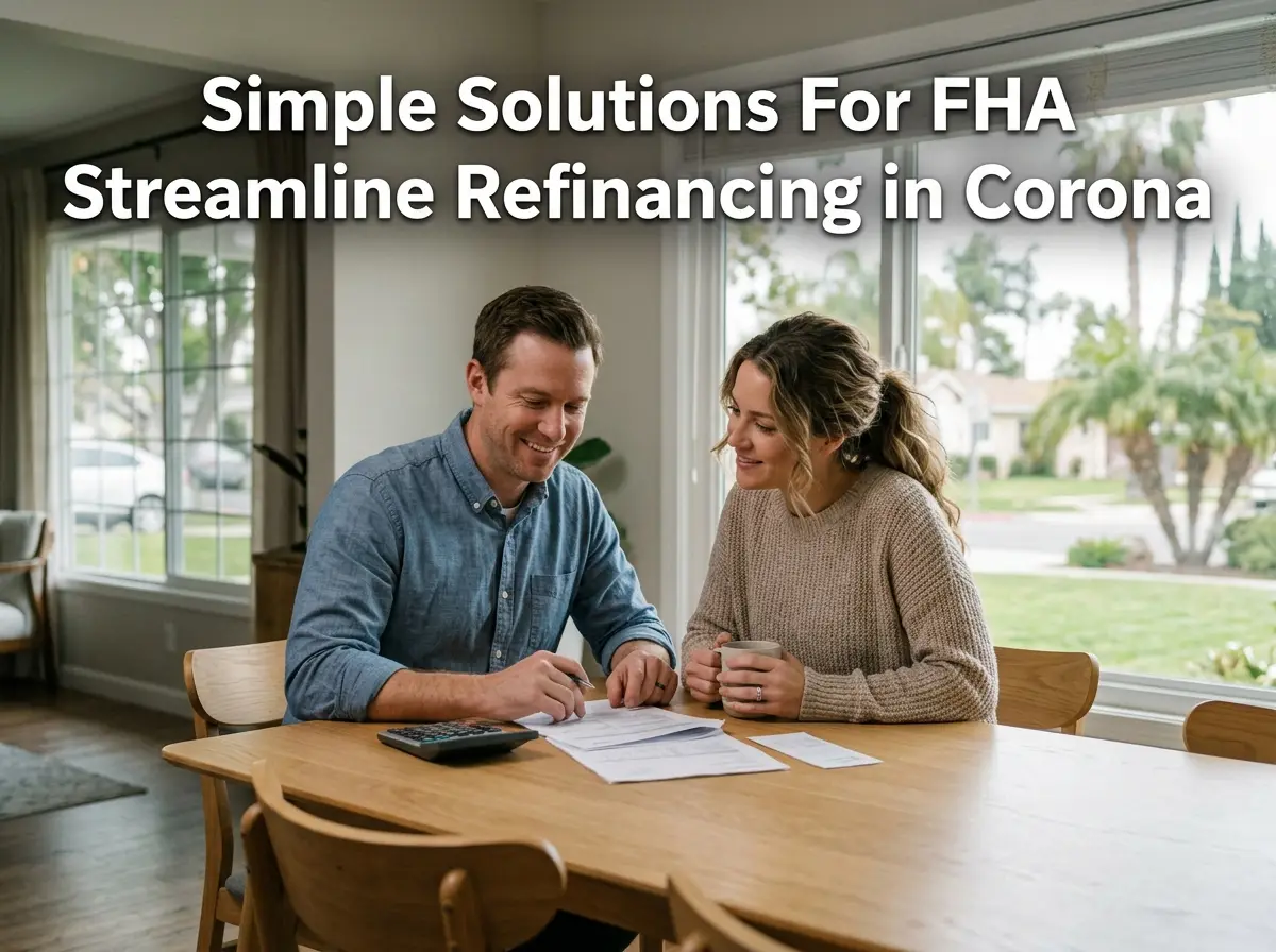 Simple Solutions For FHA Streamline Refinancing in Corona