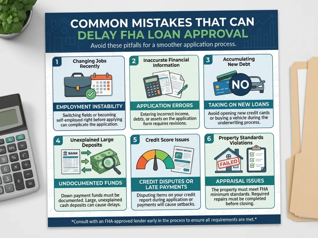Common Mistakes That Can Delay FHA Loan Approval