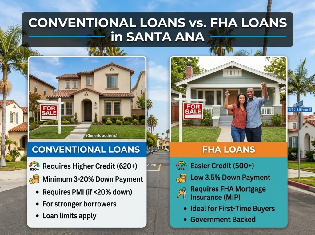 Conventional Loans vs. FHA Loans in Santa Ana