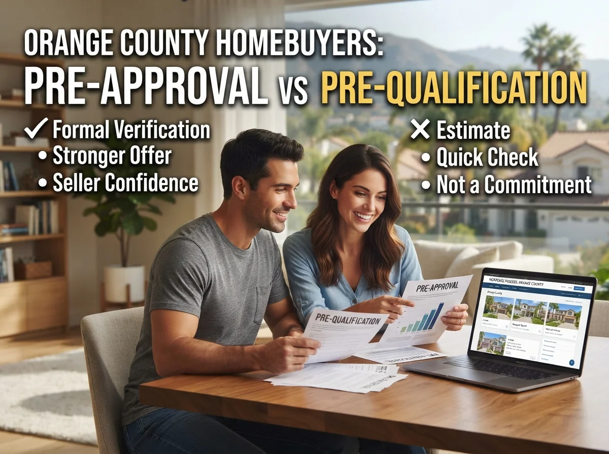 Mortgage Pre-Approval vs Pre-Qualification What Orange County Homebuyers Should Know